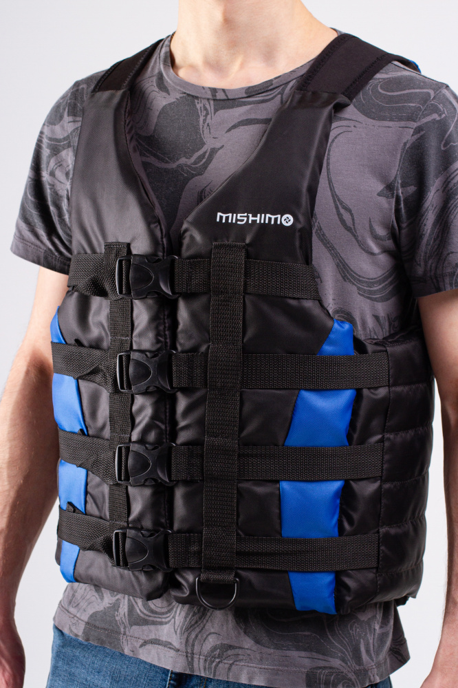 Жилет спасательный MISHIMO PRO Премиум качества Черно-синий в Бердске