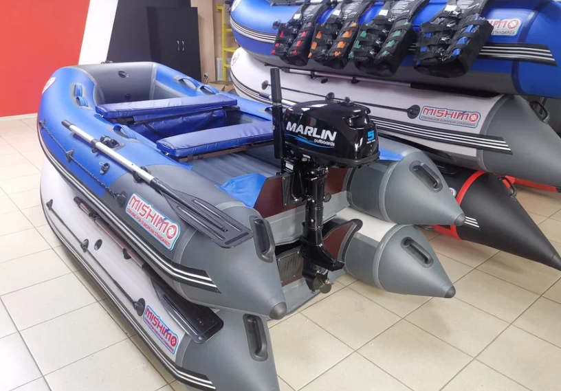 КОМПЛЕКТ ЛОДКА MISHIMO LITE 315 + МОТОР 5л.с в Бердске