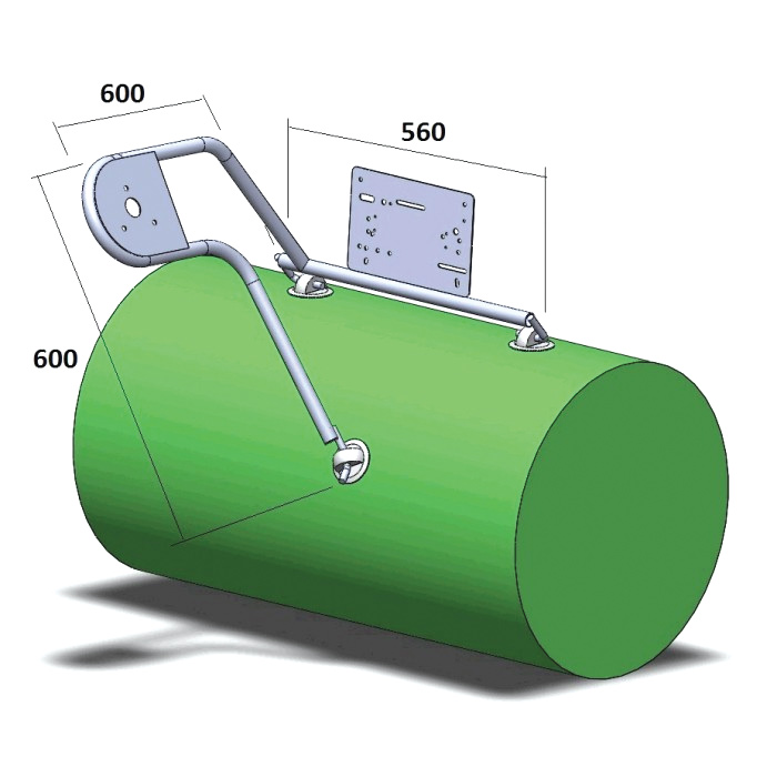 Стойка рулевая с креплением на баллон надувной лодки 25мм в Бердске