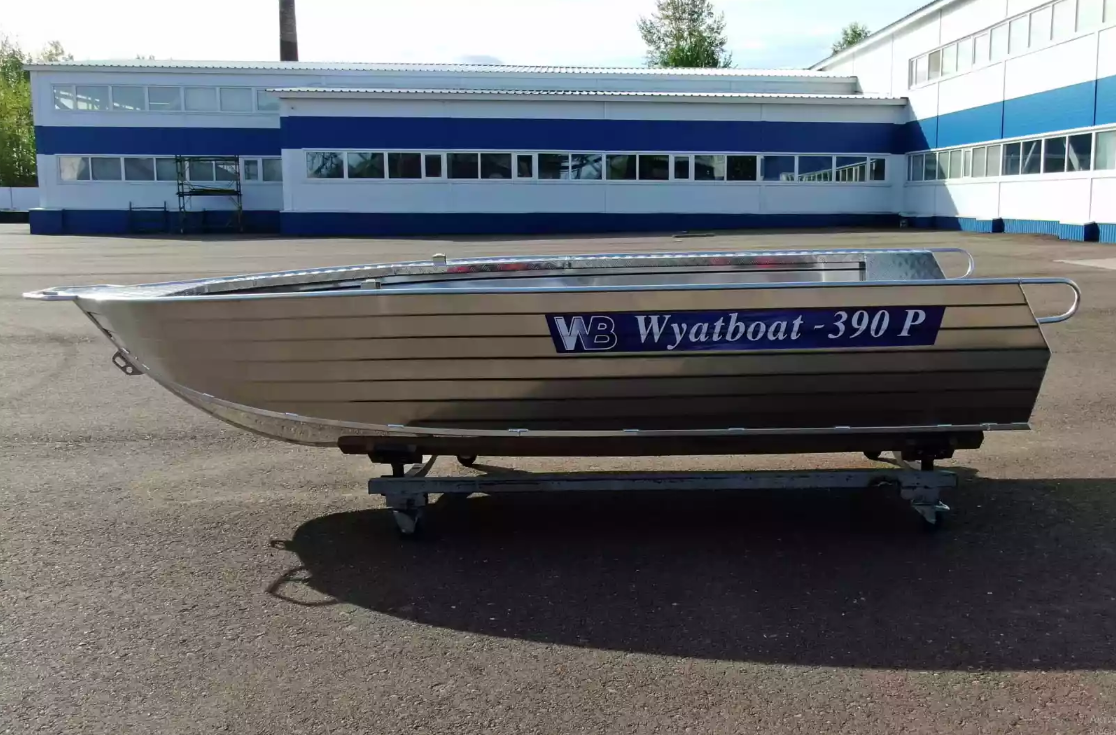 Алюминиевая лодка Wyatboat-390РМ увеличенный борт в Бердске