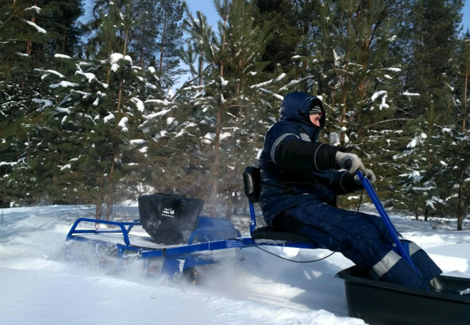Мотобуксировщик толкач Альбатрос-XL8 с модулем. С фарой, склизы в Бердске