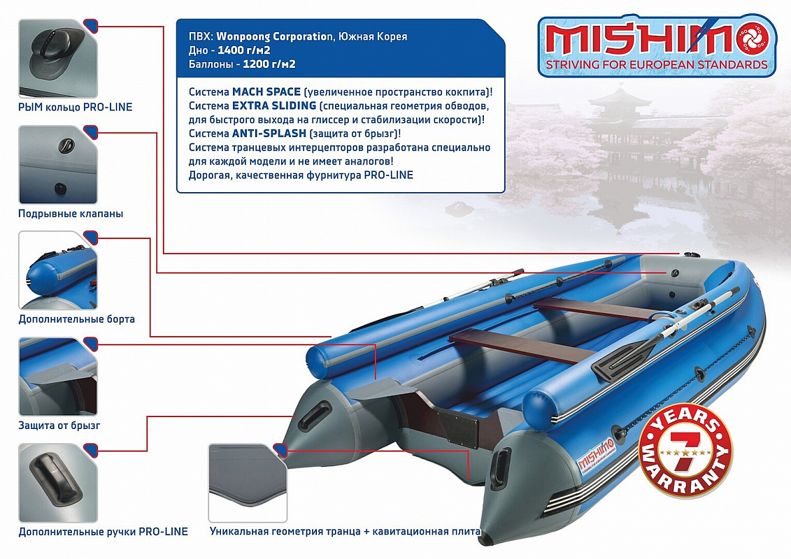 Лодка MISHIMO FAMILY LITE DF 430 в Бердске