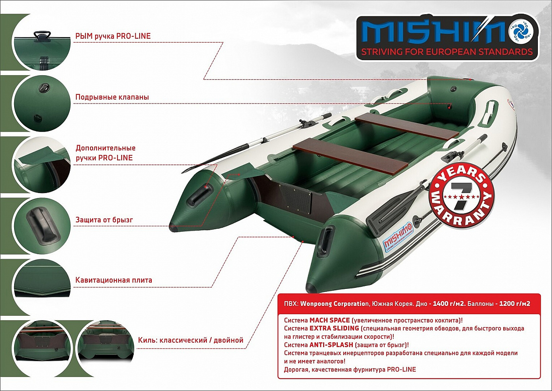 Лодка MISHIMO LITE DF 390 в Бердске