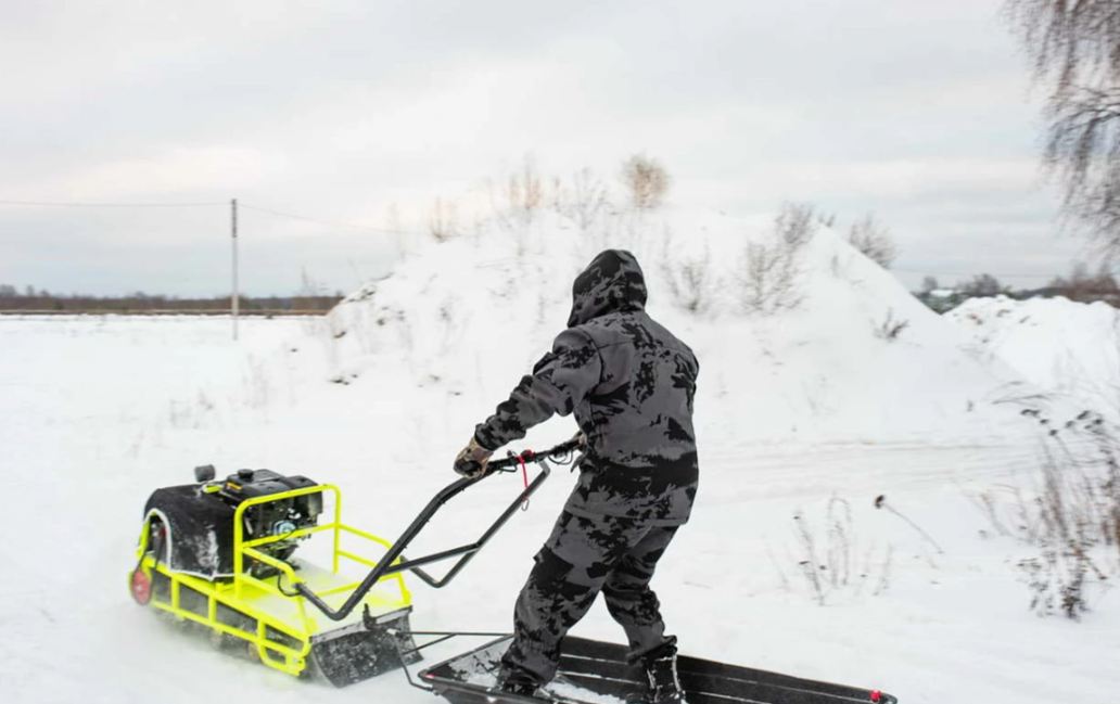 Мотобуксировщик Бурлак ХОЗЯИН-1 (капот ткань) в Бердске