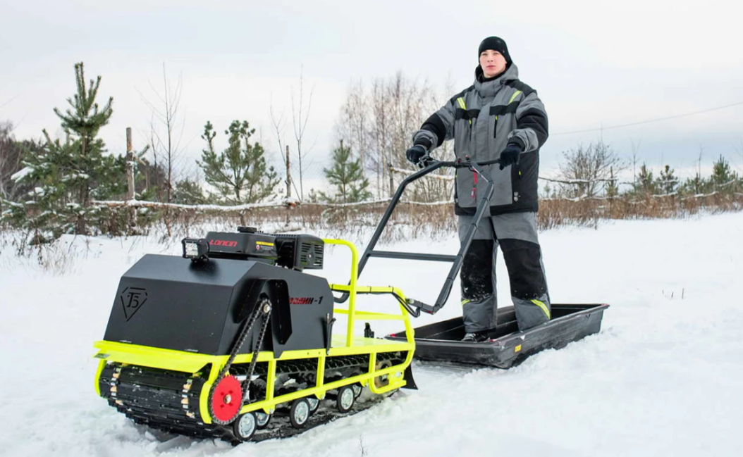 Мотобуксировщик Бурлак ХОЗЯИН-1 (капот ткань) в Бердске