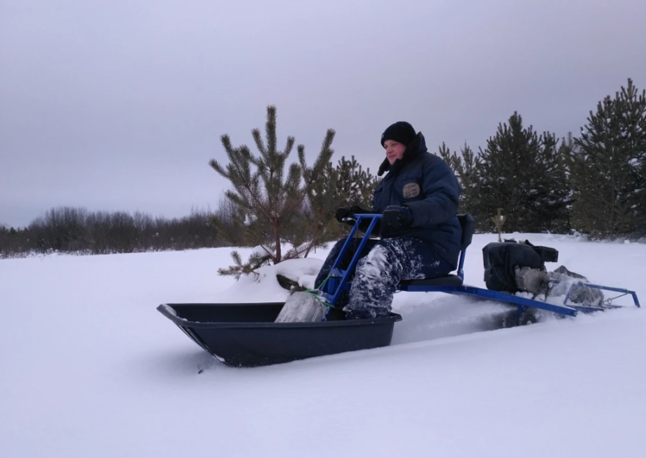 Мотобуксировщик толкач Альбатрос-XL8 с модулем. С фарой, склизы в Бердске