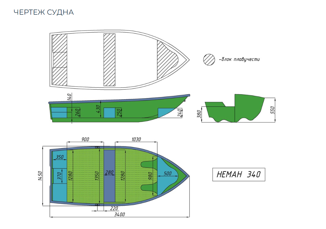 Стеклопластиковая лодка Neman-340 (тримаран) в Бердске