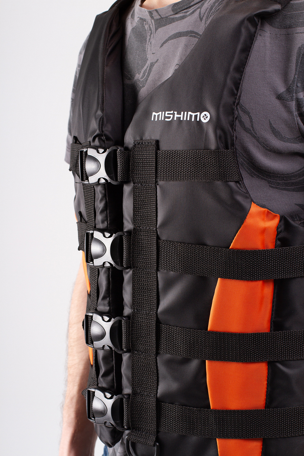 Жилет спасательный MISHIMO PRO Премиум качества Черно-оранжевый в Бердске