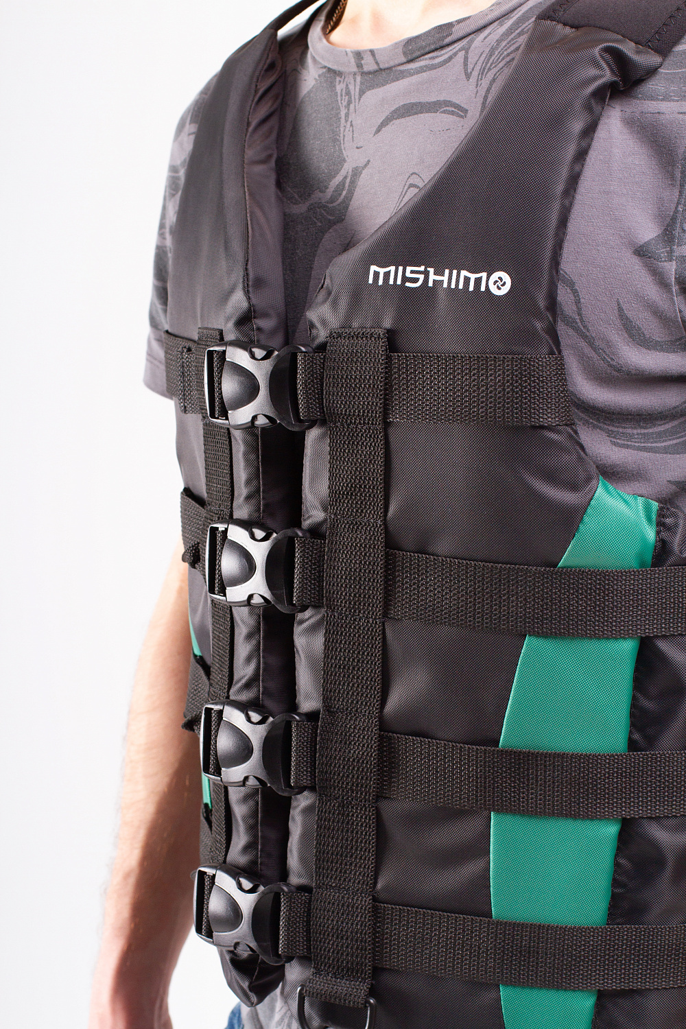 Жилет спасательный MISHIMO PRO Премиум качества Черно-зеленый в Бердске